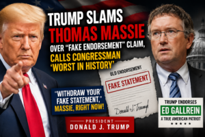 Trump Slams Thomas Massie Over “Fake Endorsement” Claim, Calls Congressman ‘Worst in History’ 4cadaac3 1814 4c8b 9ee5 788de55d3498